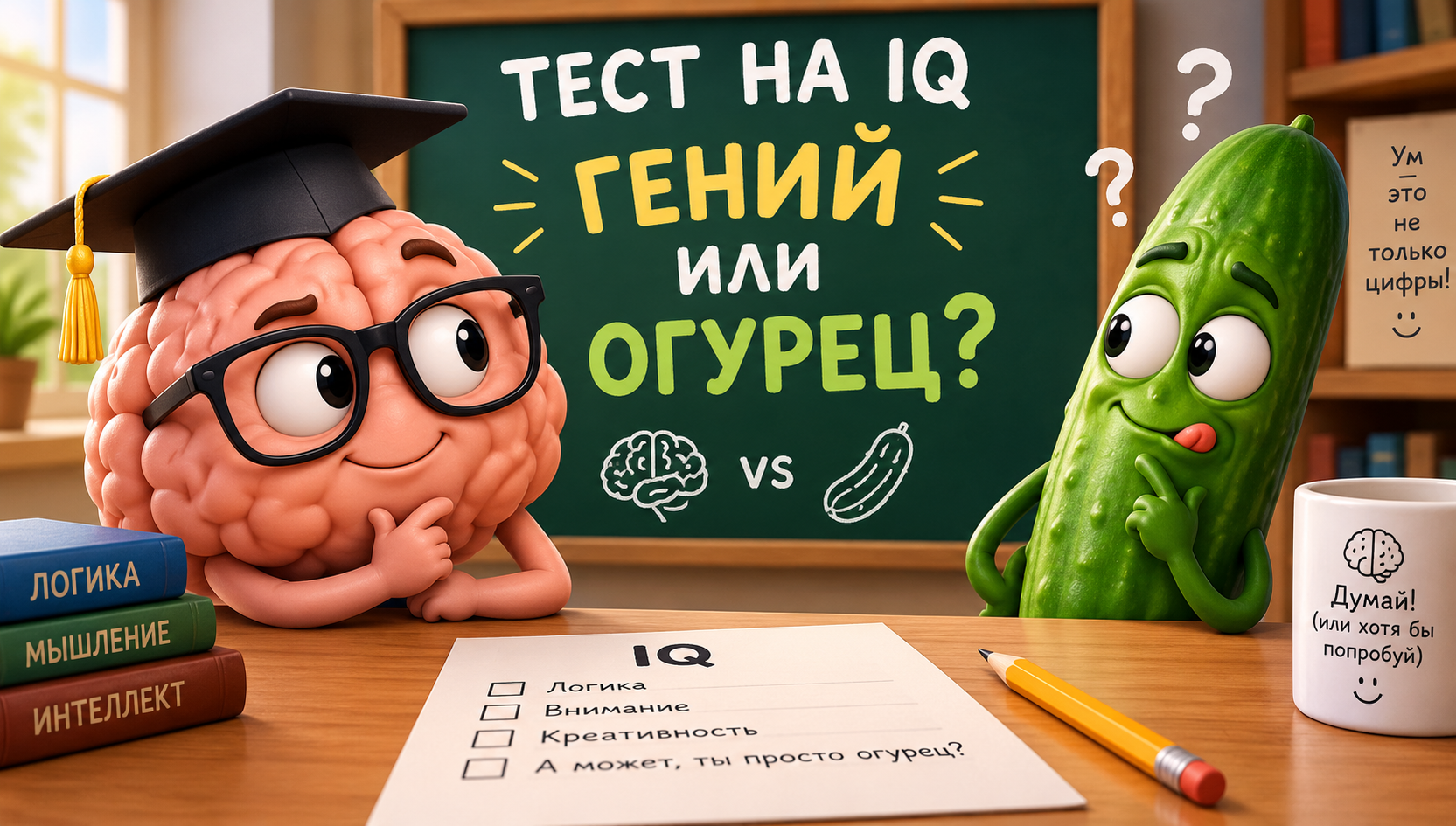 Тест на IQ «Гений или Огурец?»